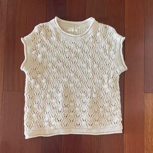 Entro Cream Knit Sweater Top